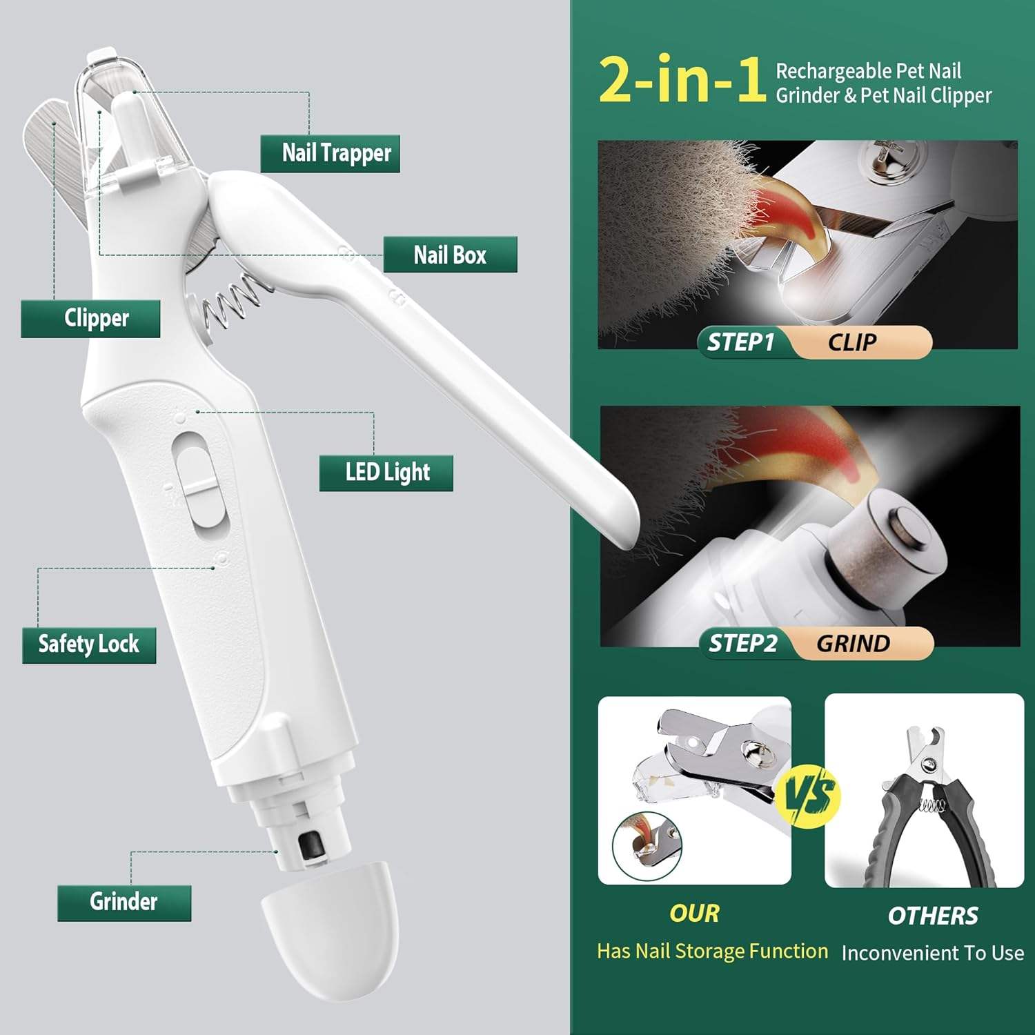 Cliply LED Pet Nail Clipper — See the Quick. Cut with Confidence.